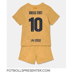 Barcelona Ansu Fati #10 Bortatröja Barn 2022-23 Kortärmad (+ korta byxor)